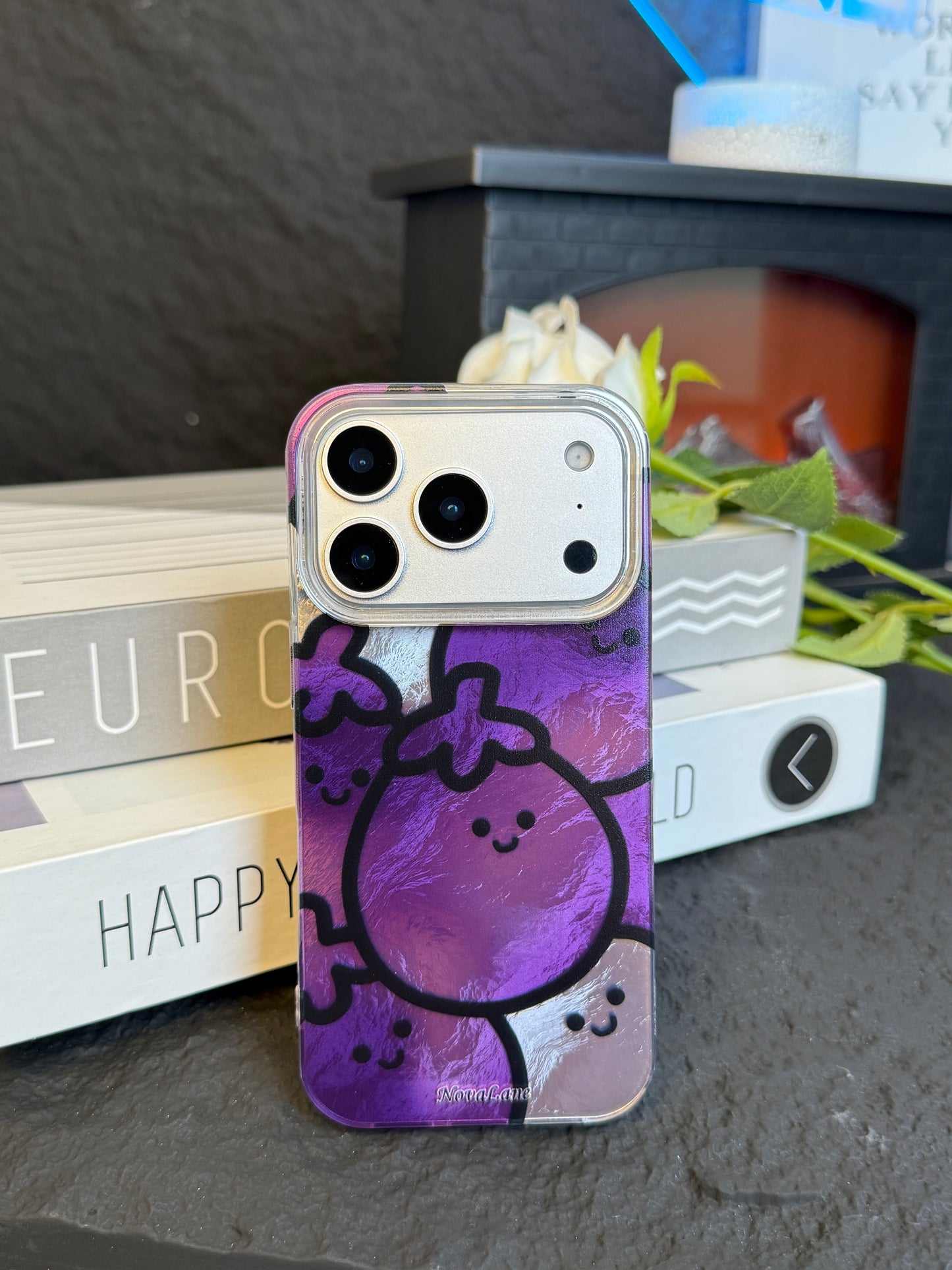 Cute Eggplant Head Shining Phone Case Cover