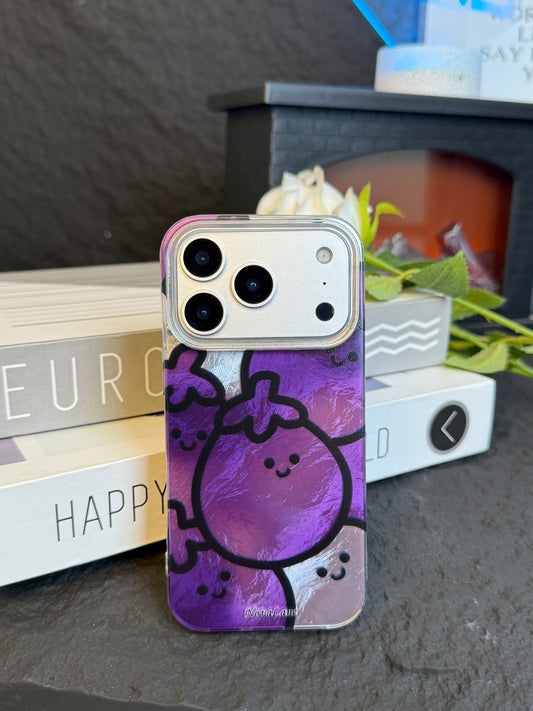 Cute Eggplant Head Shining Phone Case Cover