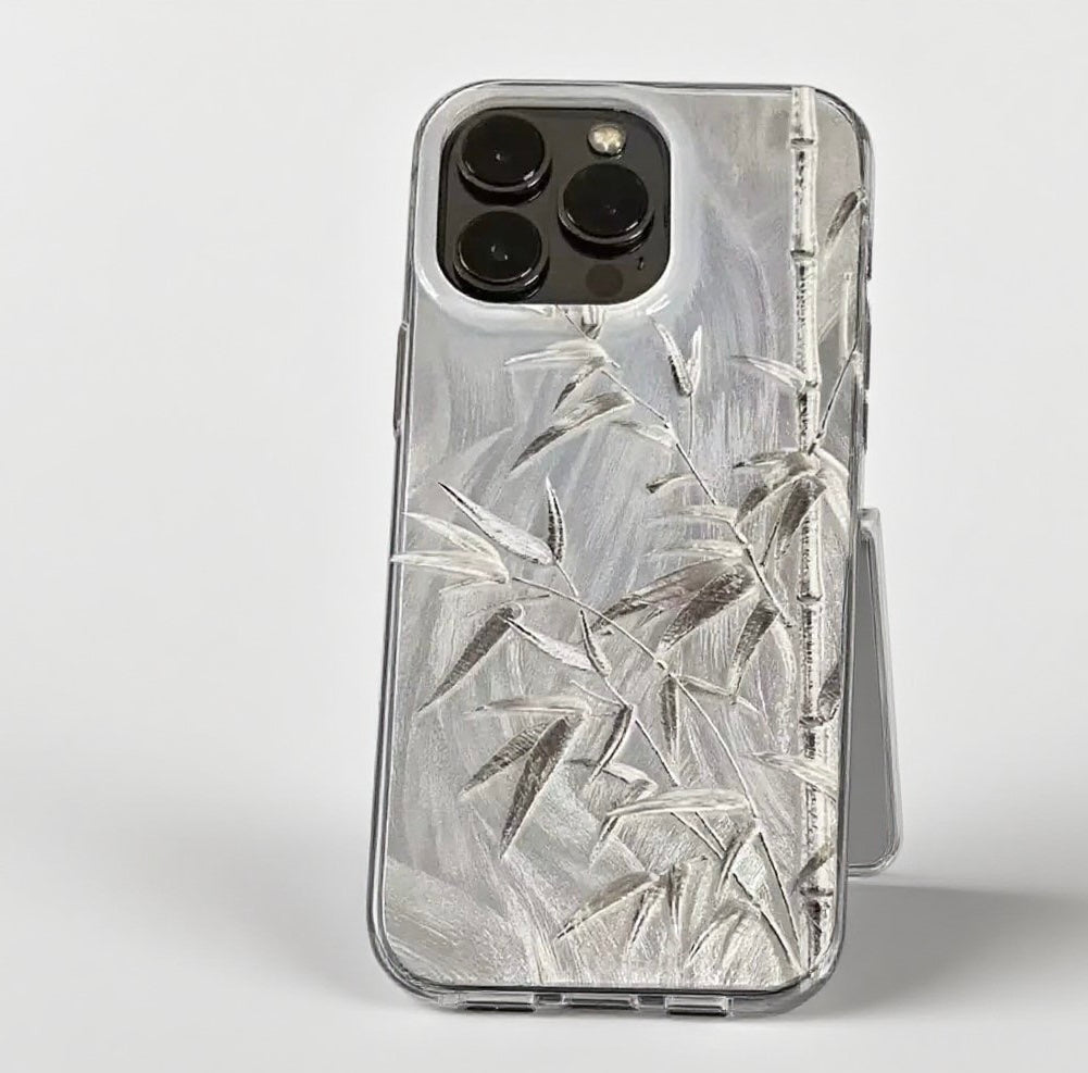 Silver Shining Bamboo ShineFlow Phone Case