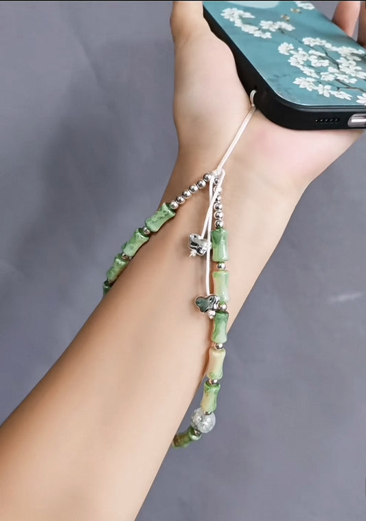 Bamboo Jade Phone Charm Straps
