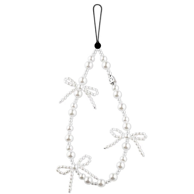 Cute Ribbon Bead Phone Charm Straps