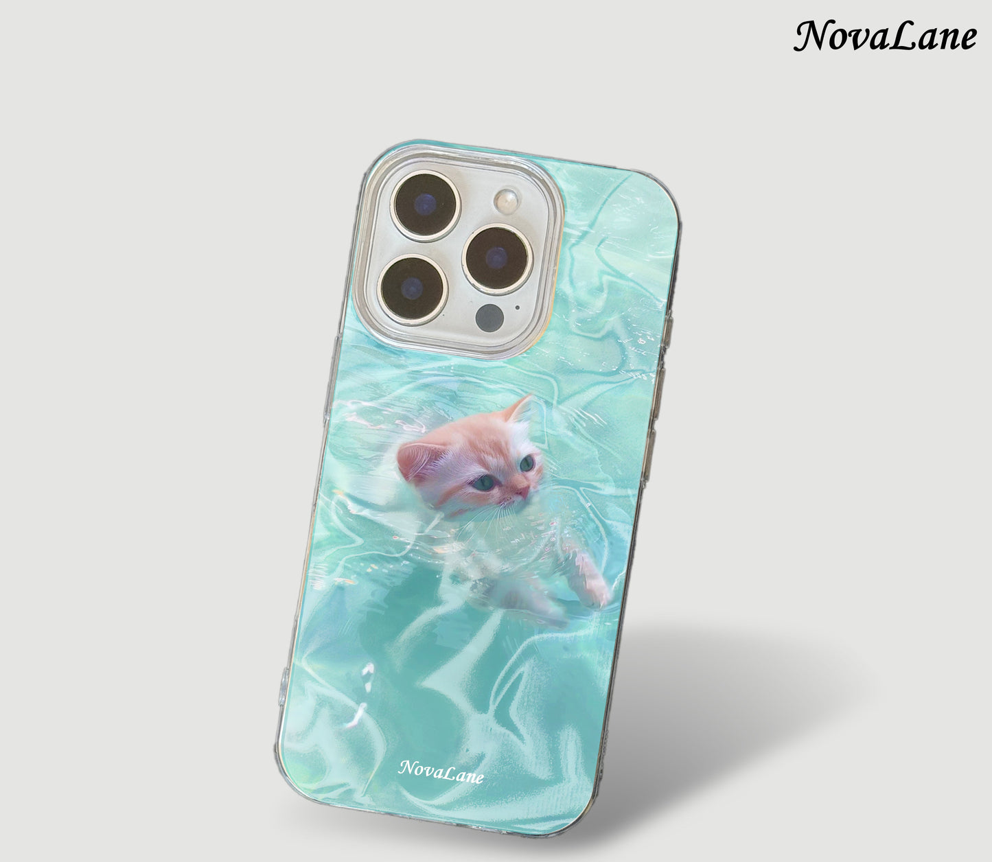 Swimming Kitty Cat ShineFlow Phone Case
