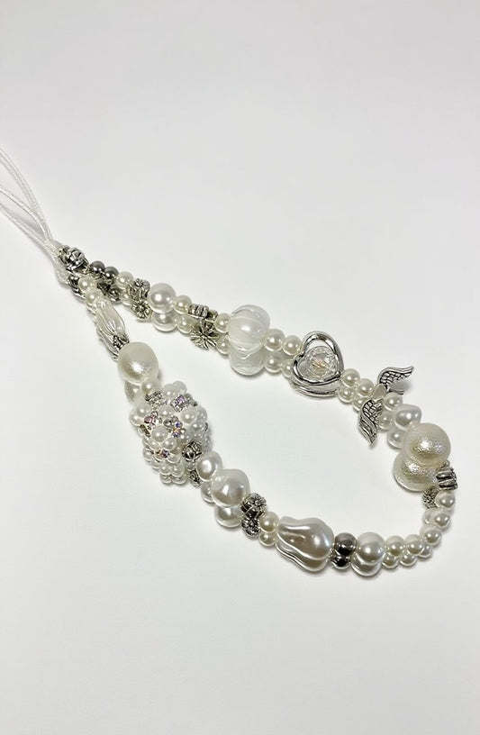 Pearl Angel Phone Charm