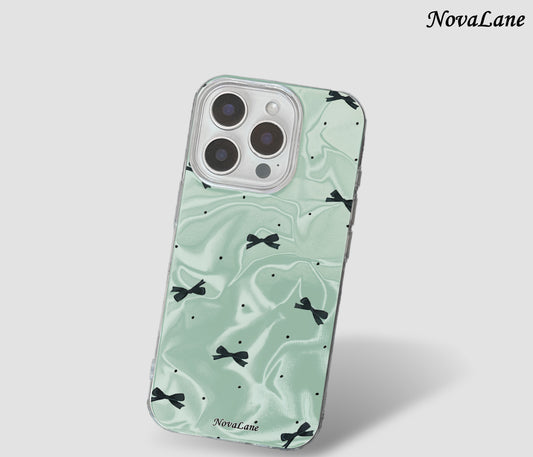 Ocean Polka Dots Bow Shining Phone Case Cover