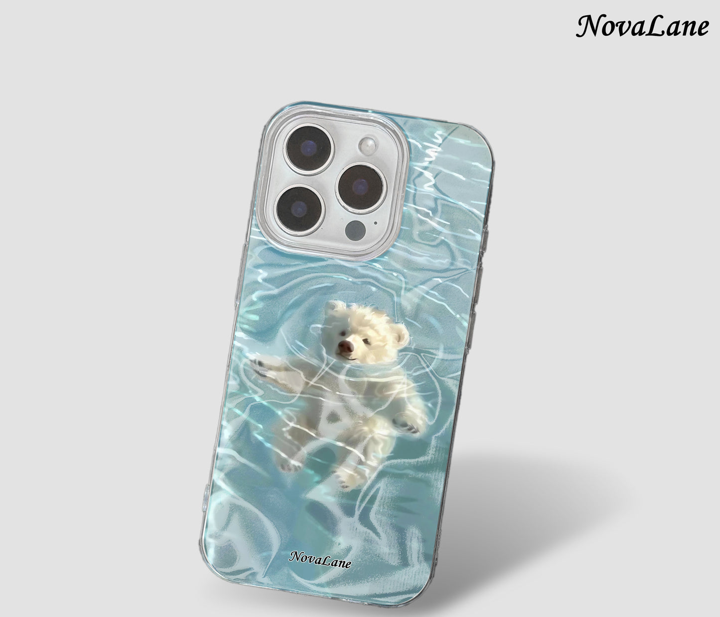 Swimming Teddy Bear ShineFlow Phone Case