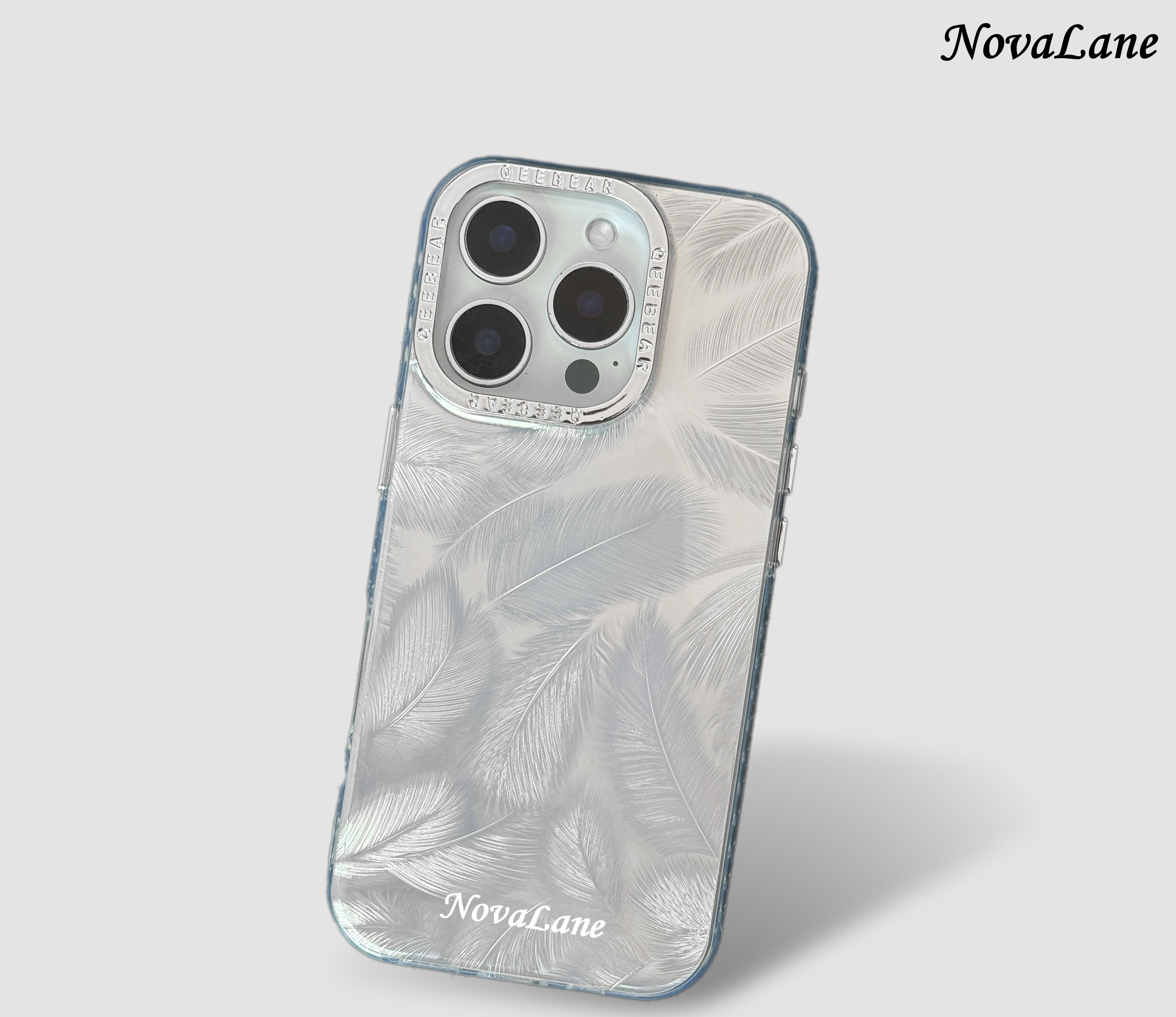 Japanese Inspired Silver Feather Shining Phone Case Nova Lane Cases Japanese Inspired Silver Feather Shining Phone Case Nova Lane Cases