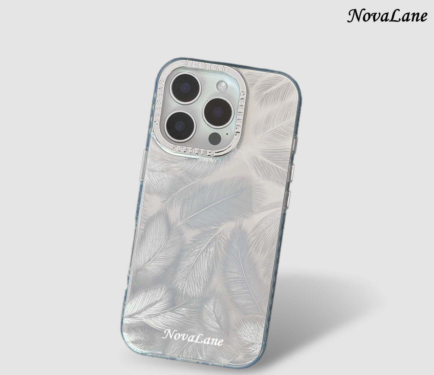 Silver Leaves ShineFlow Phone Case