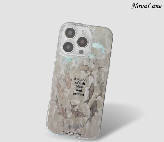 Swirl of Coil Fish Shining Phone Case Cover