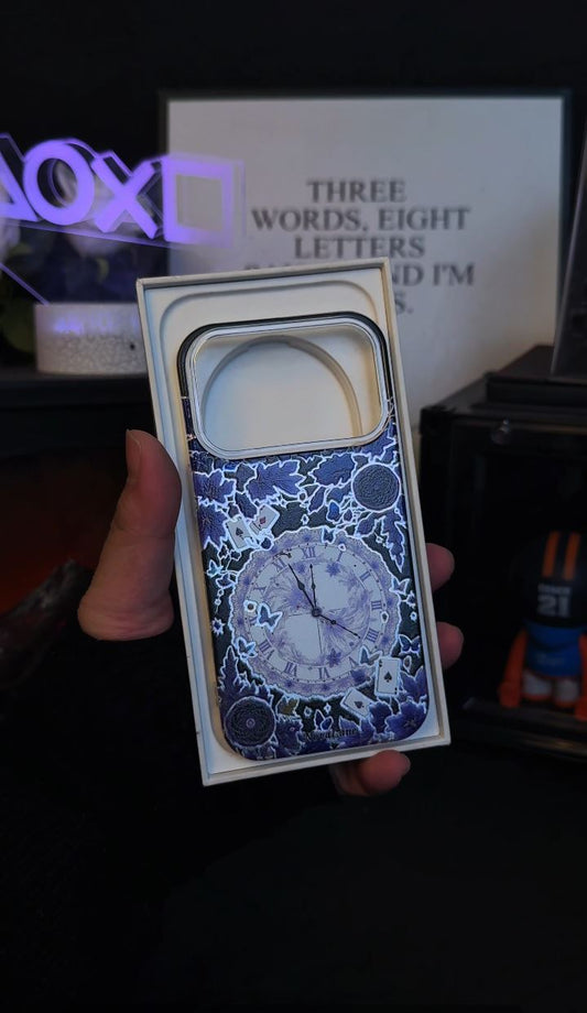 Floral Time Machine Shining Phone Case Cover