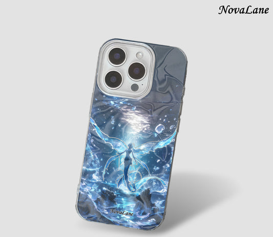 Shining Blue Mermaid Fantasy Magical Creature ShineFlow Phone Case Cover
