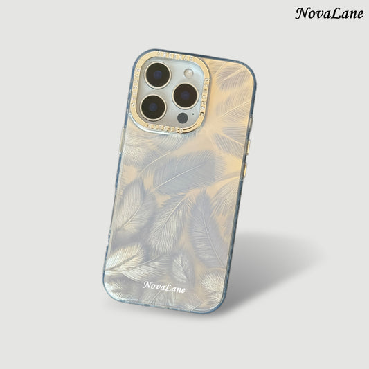 Silver Leaves ShineFlow Phone Case