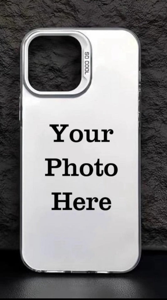 (MagSafe) Custom Personalise Phone Case (DIY) - Holographic Silver Shine