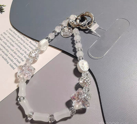 White Bamboo Phone Charm