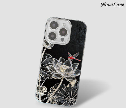Dragonfly Golden Bloom Shining Phone Case Cover