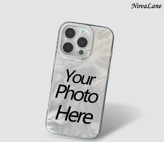 Custom Personalise Phone Case (DIY) - Feather Gauze Shine Background