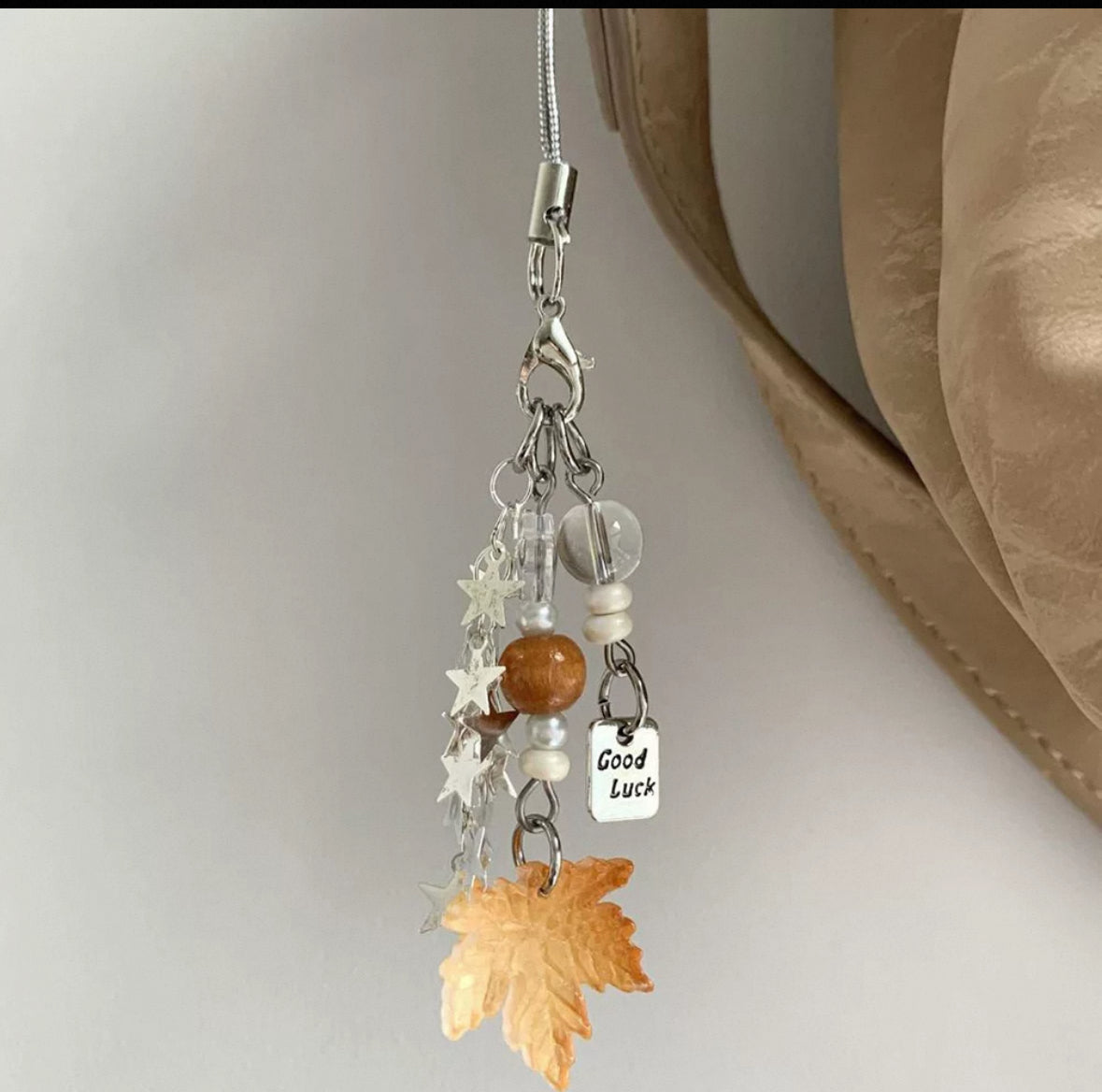 Autumn Leaves Bead Phone Charm Straps