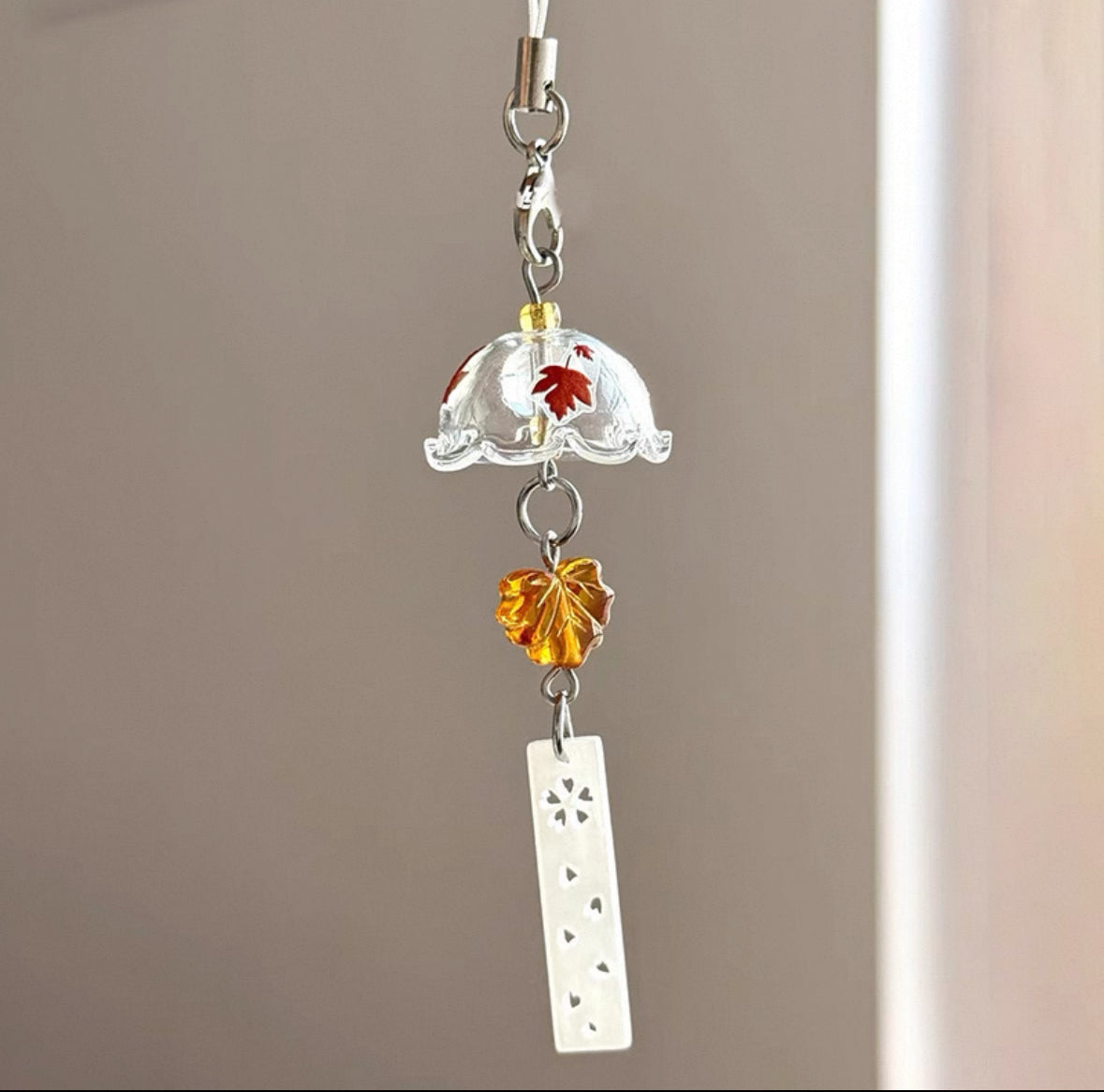 Autumn Leaves Bead Phone Charm Straps