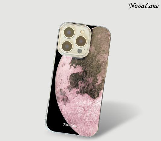 Pink LunarBlush Moon ShineFlow Phone Case