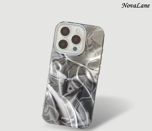 Silver Chrome ShineFlow Phone Case
