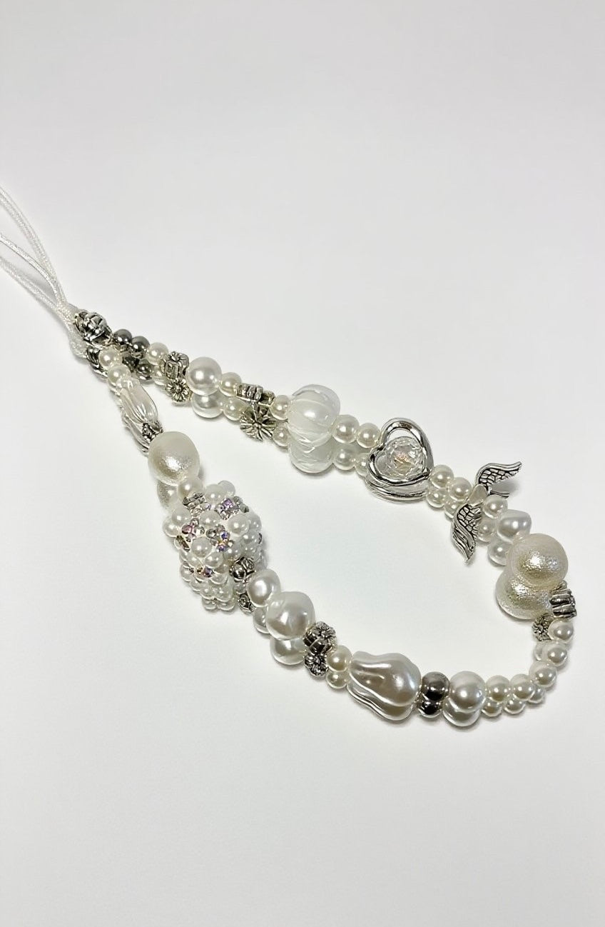 Pearl Angel Phone Charm