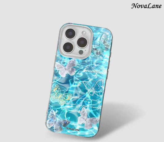 Ocean Butterfly Cute Words Shining Phone Case Cover