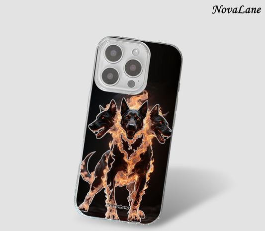 Shining Underworld Cerberus Three Headed Fantasy Magical Creature ShineFlow Phone Case Gothic