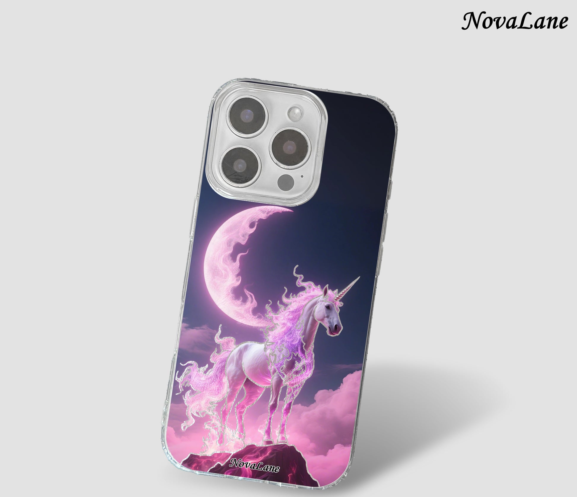 Pink Moon Unicorn Shining Fantasy Phone Case ShineFlow Phone Case