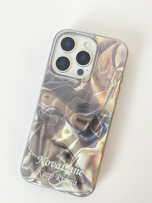 Chrome Silver Motivation Reminder Quotes ShineFlow Phone Case