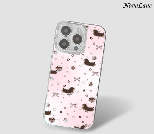 Dachshund Sausage Dog Butterfly Cute Shining Phone Case Cover