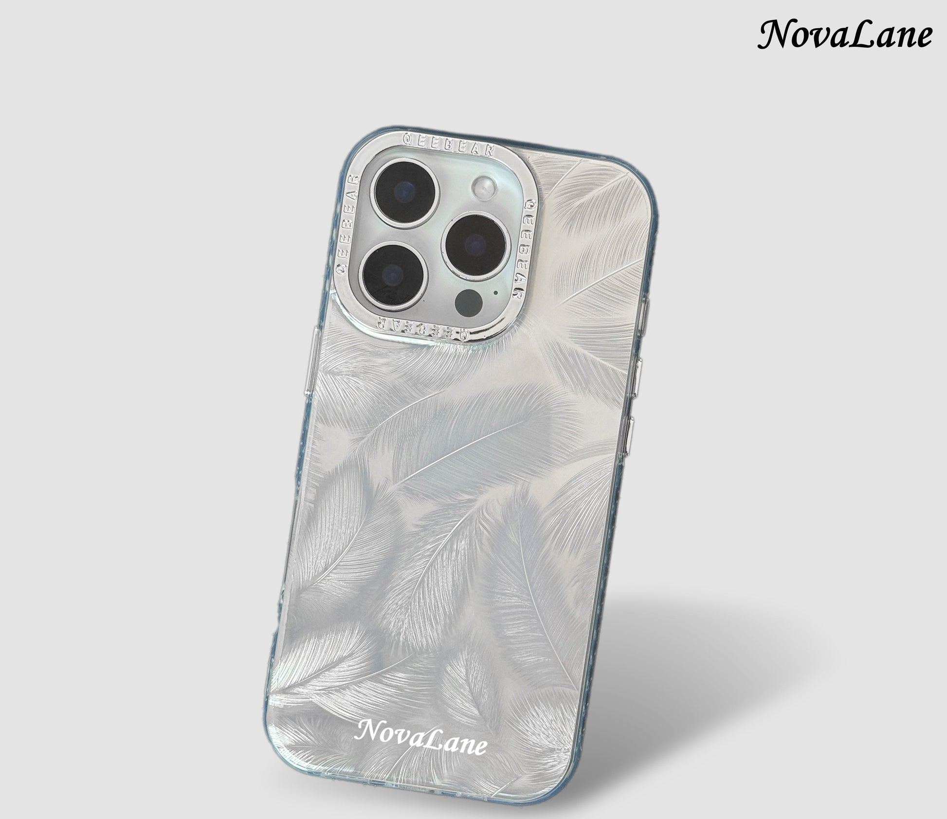 Silver Leaves ShineFlow Phone Case