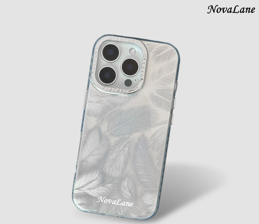 Silver Leaves ShineFlow Phone Case