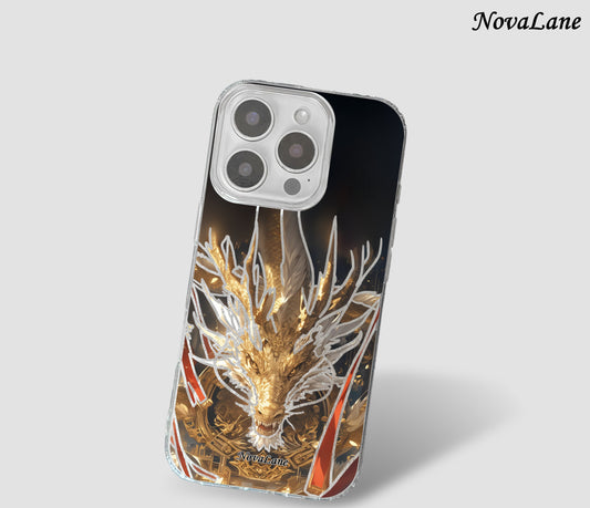 Shining Golden Dragon Magical Creature ShineFlow Phone Case Gothic
