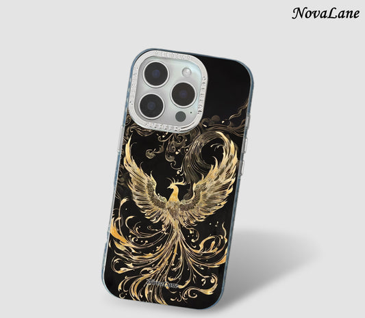 Shining Golden Phoenix Magical Creature ShineFlow Phone Case Pretty