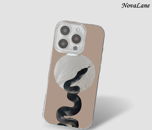 Snake Silver Moon Shining Fantasy Phone Case ShineFlow Phone Case