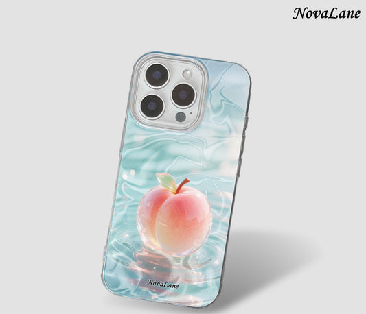 Ocean Cute Peach Fruit Shining Phone Case Cover
