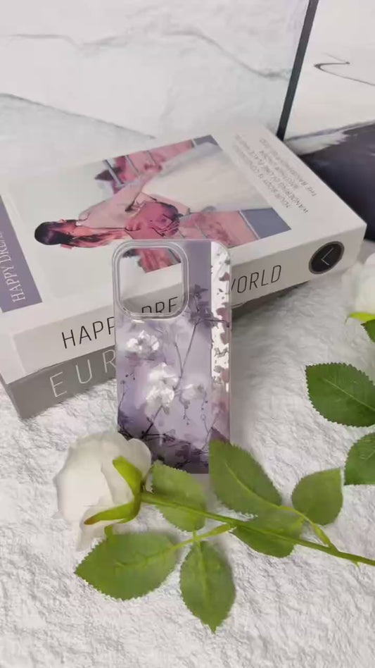 Japanese Silver Blossoms ShineFlow Phone Case