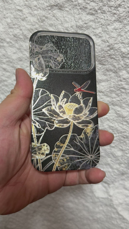 Dragonfly Golden Bloom Shining Phone Case Cover