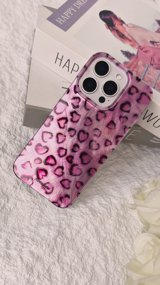 Pink Cute Heart Shining Phone Case Cover