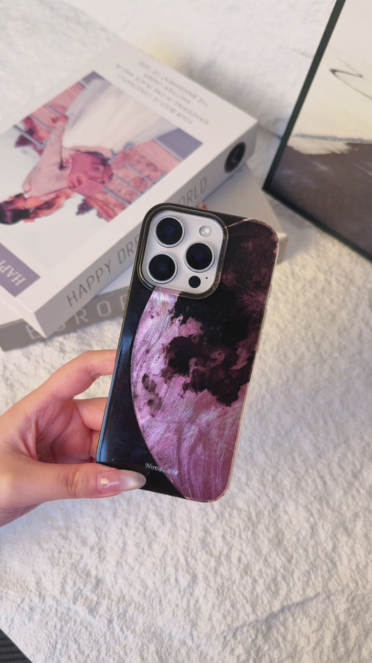 Pink LunarBlush Moon ShineFlow Phone Case