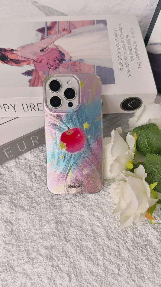 Rainbow Cute Apple Fruit Shining Phone Case Cover