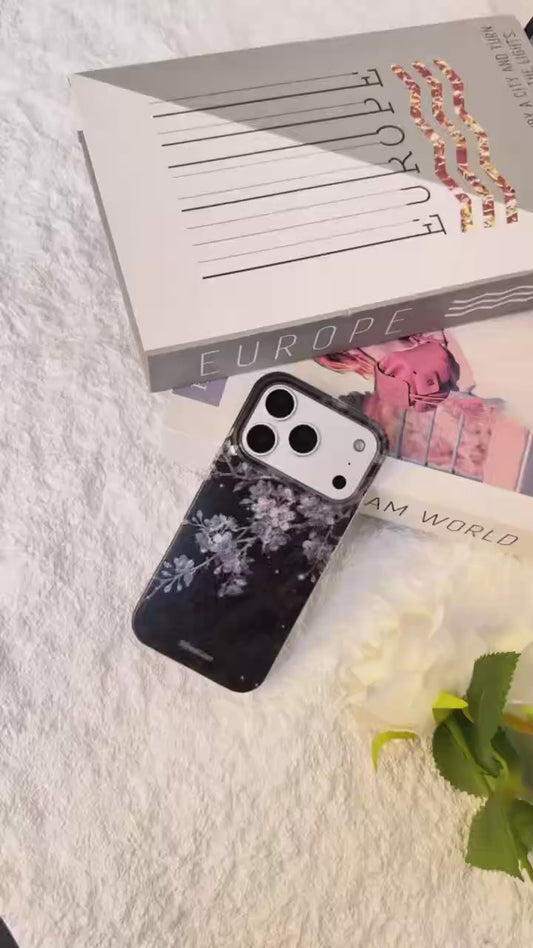 Luminous Silver Floral Blossom Shining ShineFlow Phone Case Cover