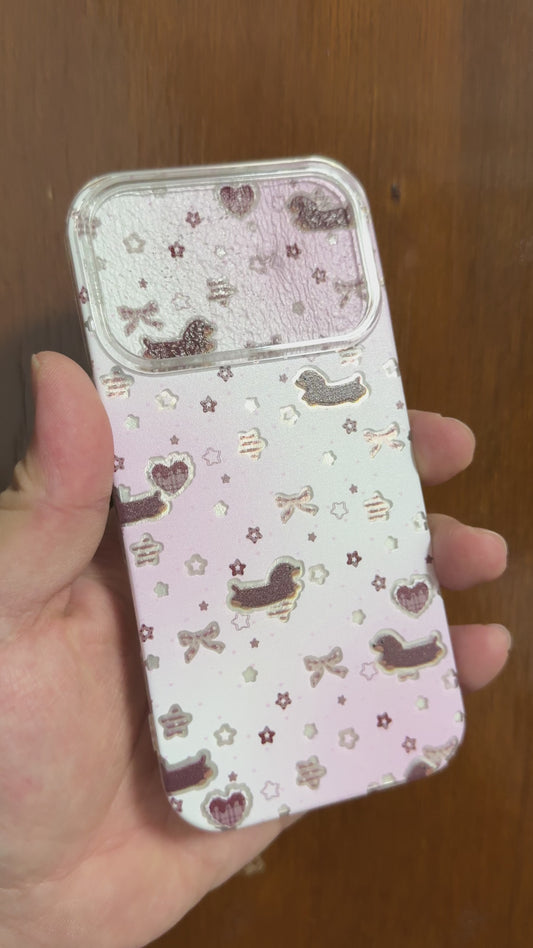 Dachshund Sausage Dog Butterfly Cute Shining Phone Case Cover